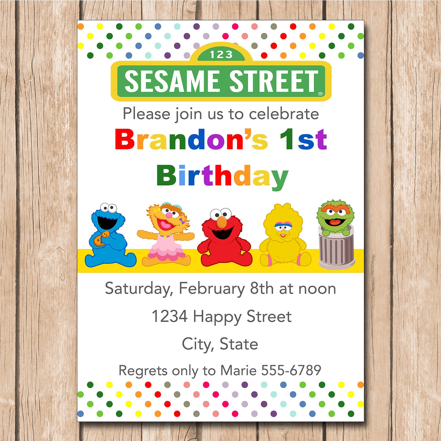 Mini Muppets Birthday Invitation Boy Or Girl Neutral Etsy