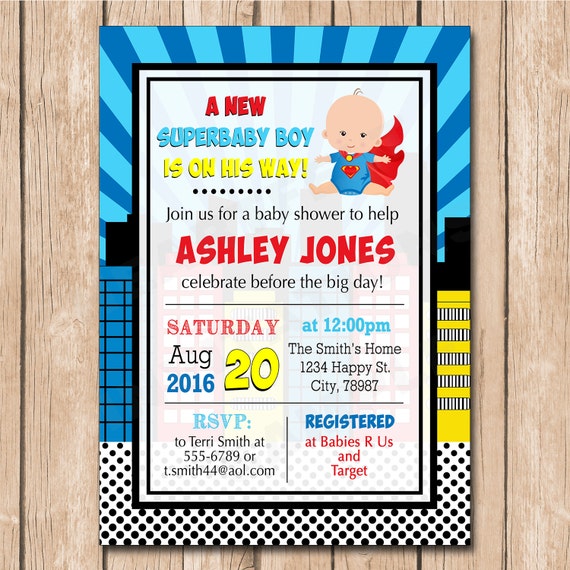 spiderman baby shower invitations