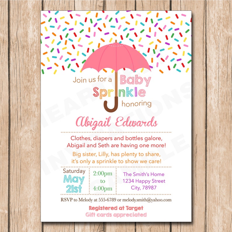 Sweet Girl Sprinkle Baby Shower Invitation Ice Cream Donut Etsy Sweet Girl Sprinkle Baby Shower Invitation Ice Cream Donut Etsy
