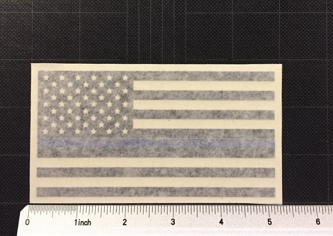 JMM Industries Thin Gold Line Flag Vinyl Decal Sticker Firefighter Law Enforcement Military Support 2 Pack 5-Inches By 3-Inches Premium Quality UV Resistant Laminate PDS900