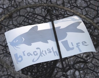 Brackish Life Vinyl Decal Sticker salt life swamp life catfish