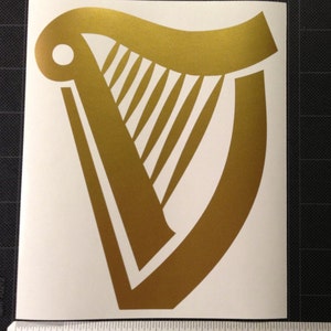 Golden Harp Vinyl Decal Sticker image 1