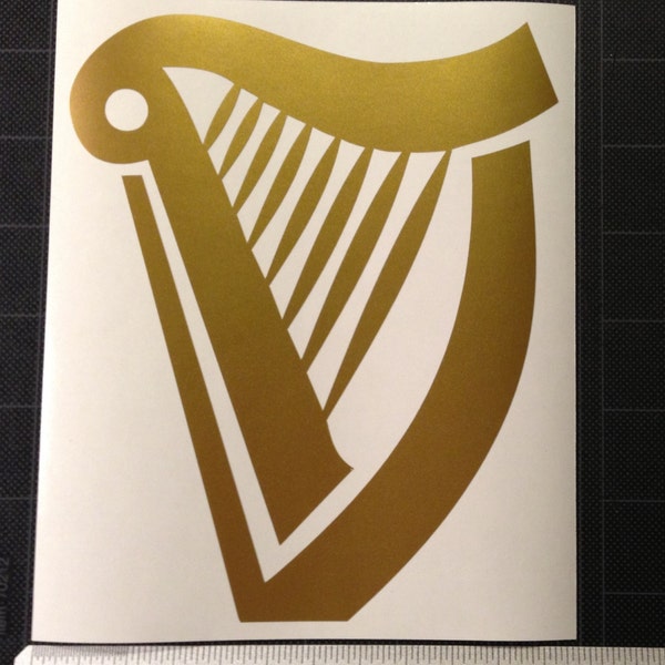 Golden Harp Vinyl Decal Sticker
