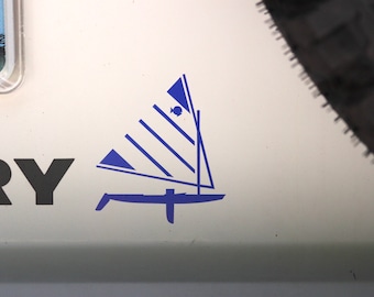 Sailboat Sunfish Decal Dingy Sunfish Pico Banshee Sail boat sticker