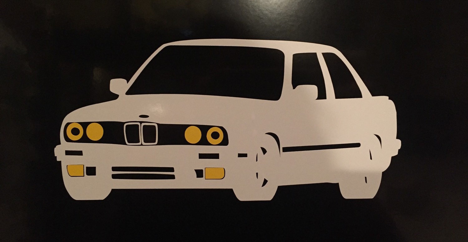 BMW E30 Vinyl Decal Sticker 3 Series 318is 325is Yellow Etsy