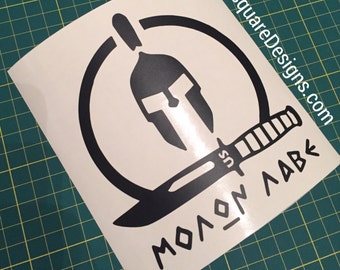 Molon Labe Vinyl Decal Sticker Boot Knife