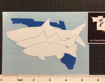 Tarpon Snook Redfish small Florida Decal Sticker fish fishing Angler