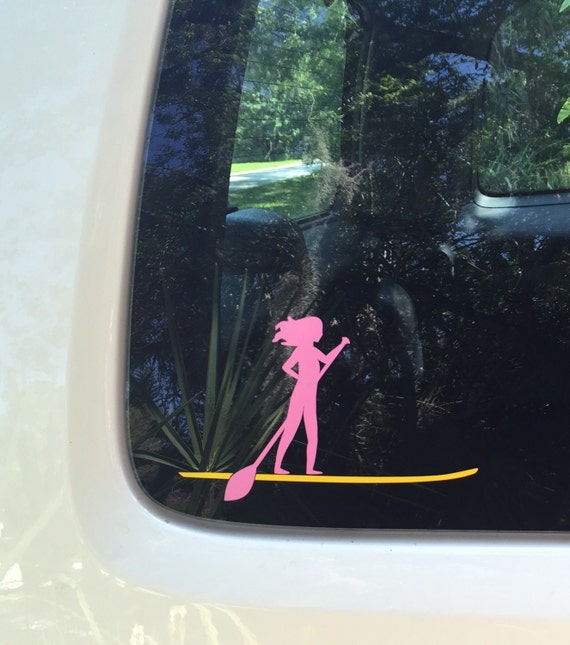 Paddleboard Woman Vinyl Decal Girl paddle board SUP