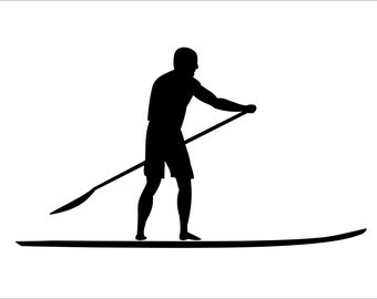 Paddle board Man Vinyl Decal Guy paddleboard SUP