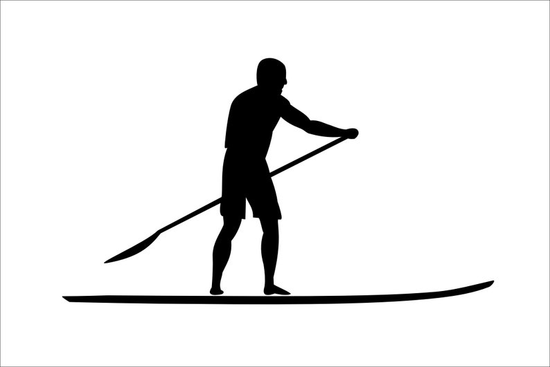 Paddle board Man Vinyl Decal Guy paddleboard SUP image 1