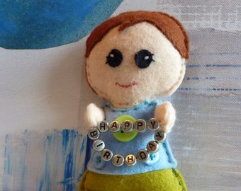 Handmade Felt Doll: 'Charlie'