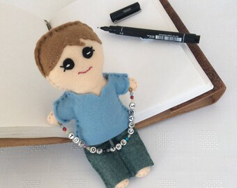 Handmade teacher message doll "Sir"