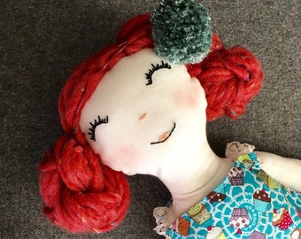 Sonderanfertigung Textilpuppe, ein von einer Art Puppe Geschenk, Ooak Puppe, Stoffpuppe, Stoffpuppe, Puppe Geschenke für Mädchen