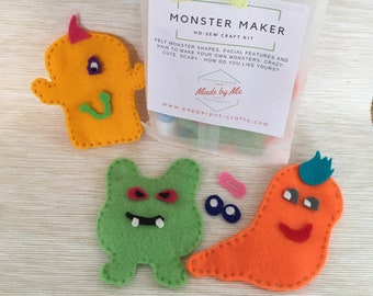 Monster maker, craft kit, diy kit, make your own craft, boys craft kit, diy craft kit, creative play, boys party favors