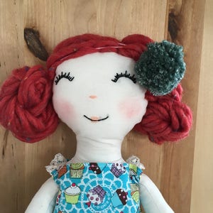 Custom order textile doll, one of a kind doll gift, ooak doll, rag doll, cloth doll, doll gifts for girls image 3