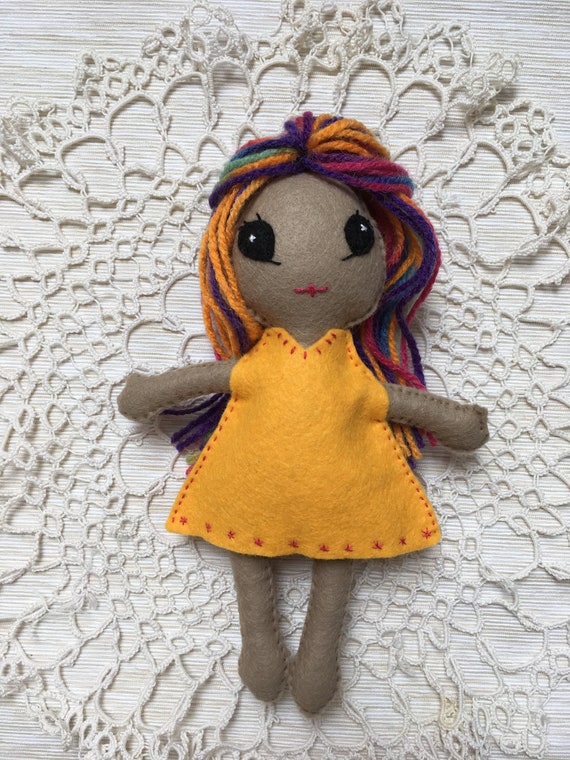 Buy Woollen Hair Felt Doll One of a Kind Doll Custom Order Doll