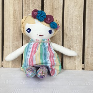 Custom order textile doll, one of a kind doll gift, ooak doll, rag doll, cloth doll, doll gifts for girls image 4