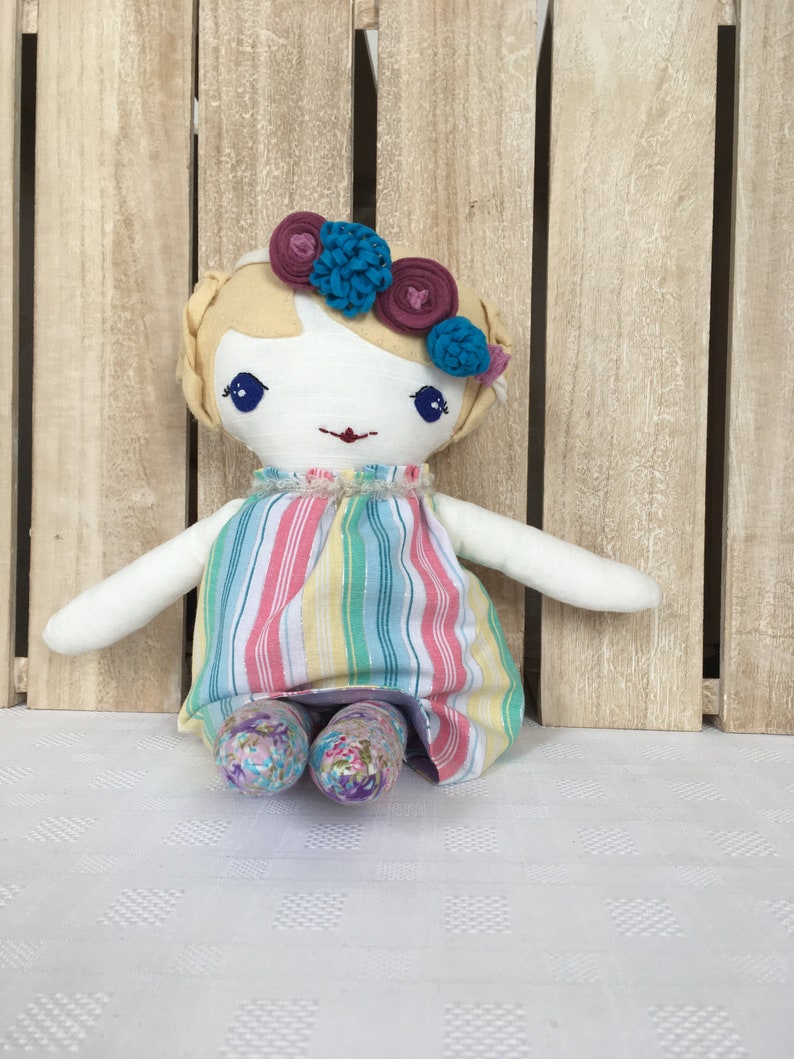 Custom order textile doll, one of a kind doll gift, ooak doll, rag doll, cloth doll, doll gifts for girls image 4