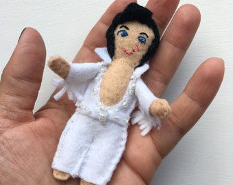 Custom order tiny felt doll, Made to order 10 cm high handmade doll, personalised gift