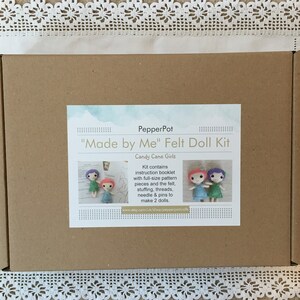 Doll kit for adults, make a doll, felt doll sewing, diy doll kit, doll pattern, sewing kit, doll maker, felt doll image 2