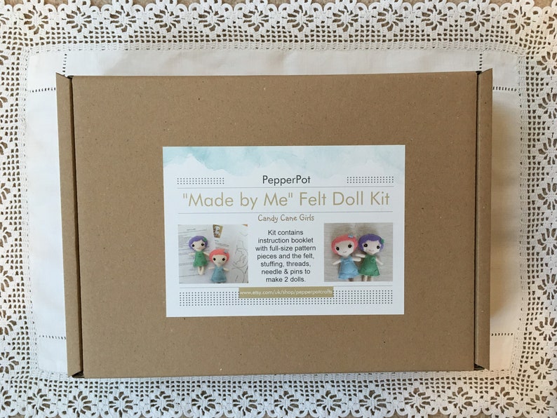 Doll kit for adults, make a doll, felt doll sewing, diy doll kit, doll pattern, sewing kit, doll maker, felt doll image 2