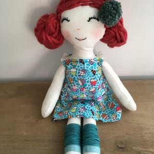 Custom order textile doll, one of a kind doll gift, ooak doll, rag doll, cloth doll, doll gifts for girls image 5