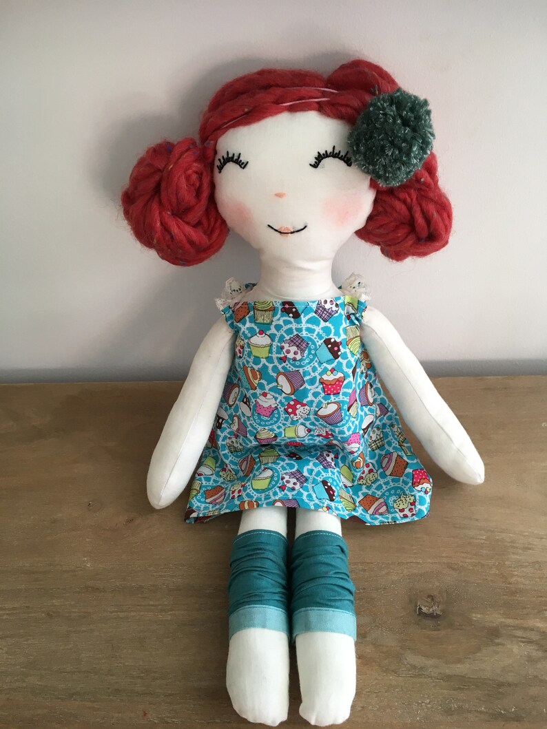 Custom order textile doll, one of a kind doll gift, ooak doll, rag doll, cloth doll, doll gifts for girls image 5