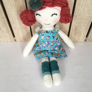 Custom order textile doll, one of a kind doll gift, ooak doll, rag doll, cloth doll, doll gifts for girls image 6