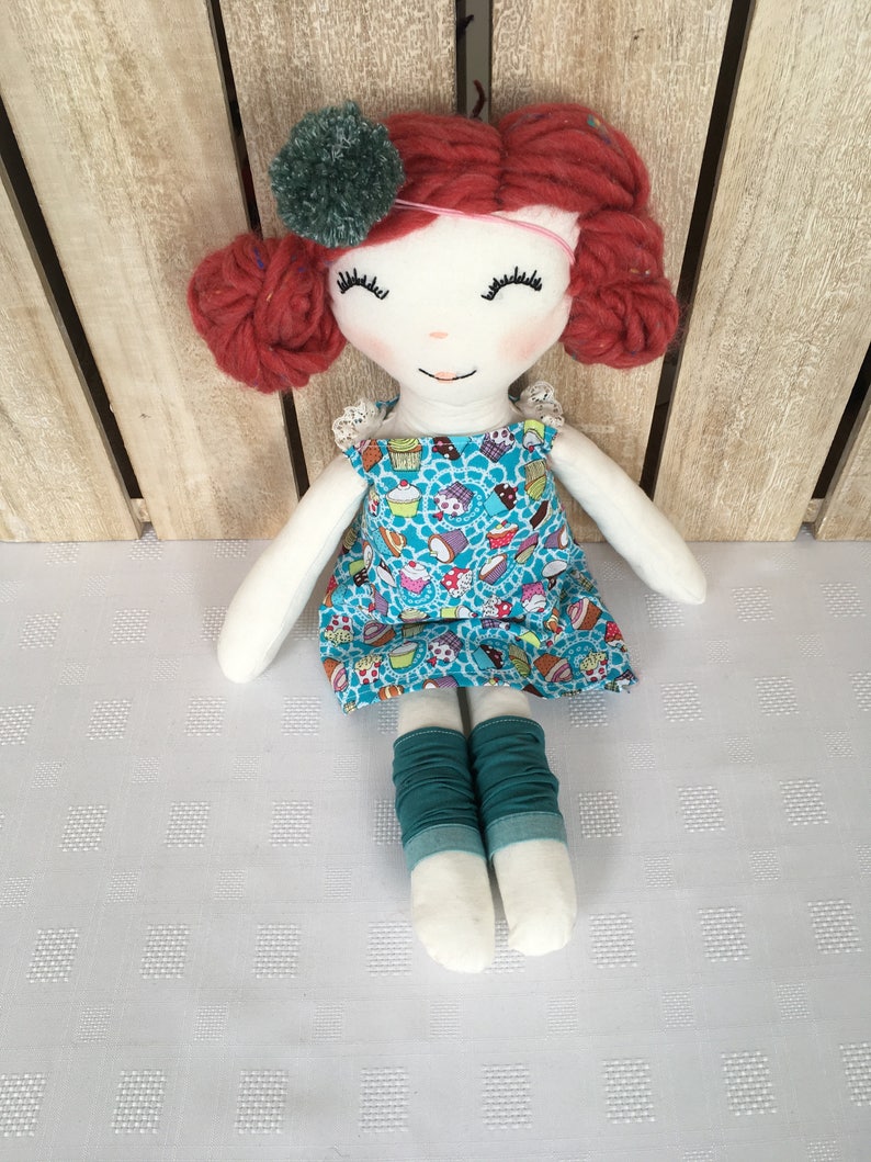 Custom order textile doll, one of a kind doll gift, ooak doll, rag doll, cloth doll, doll gifts for girls image 6