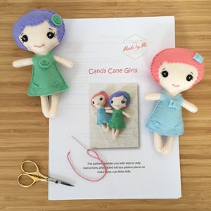 Doll kit for adults, make a doll, felt doll sewing, diy doll kit, doll pattern, sewing kit, doll maker, felt doll image 3