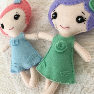 Doll kit for adults, make a doll, felt doll sewing, diy doll kit, doll pattern, sewing kit, doll maker, felt doll image 9