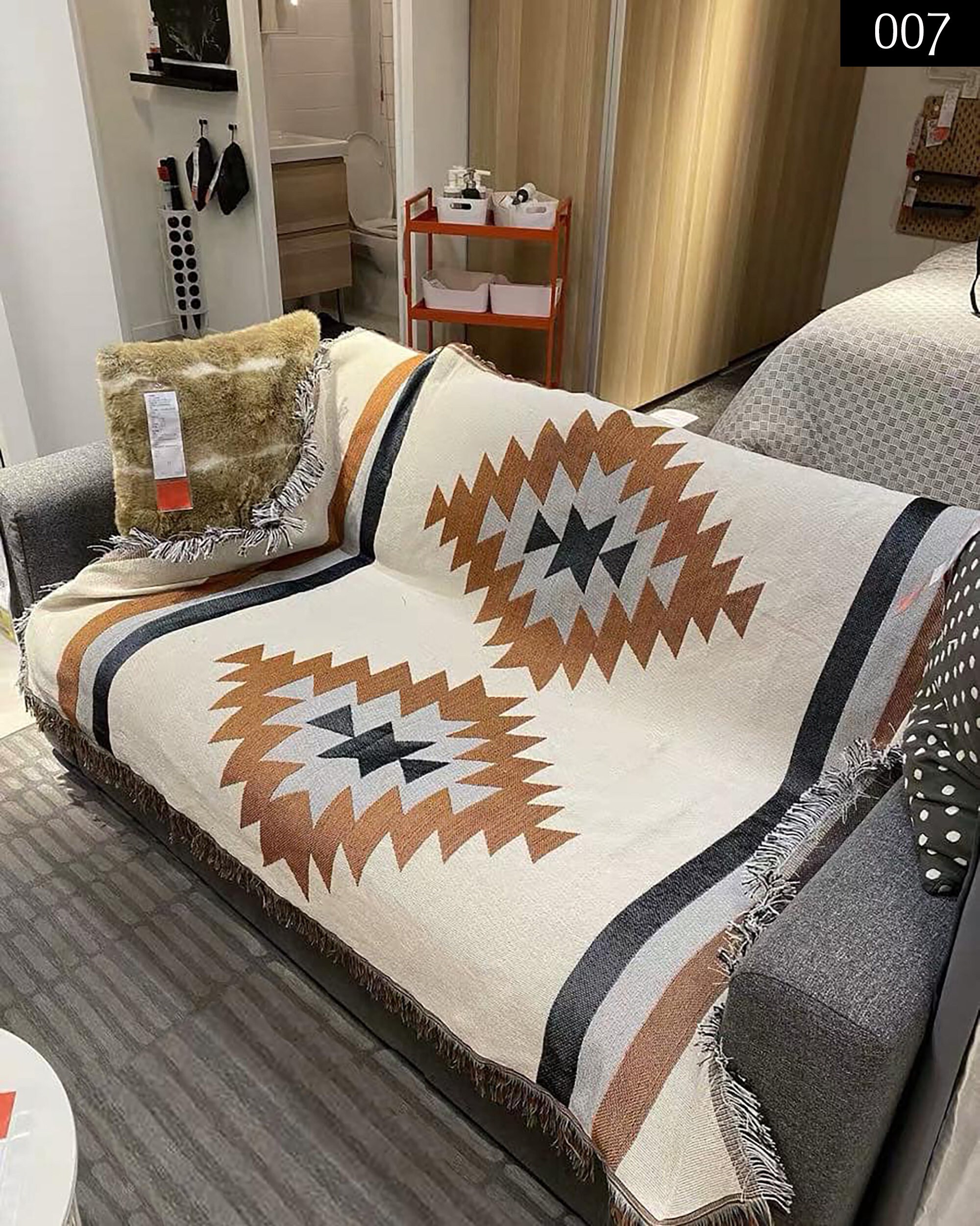 Gestrickte Boho Decken ethnische Decke Handtuch Sofa Dekor Etsy