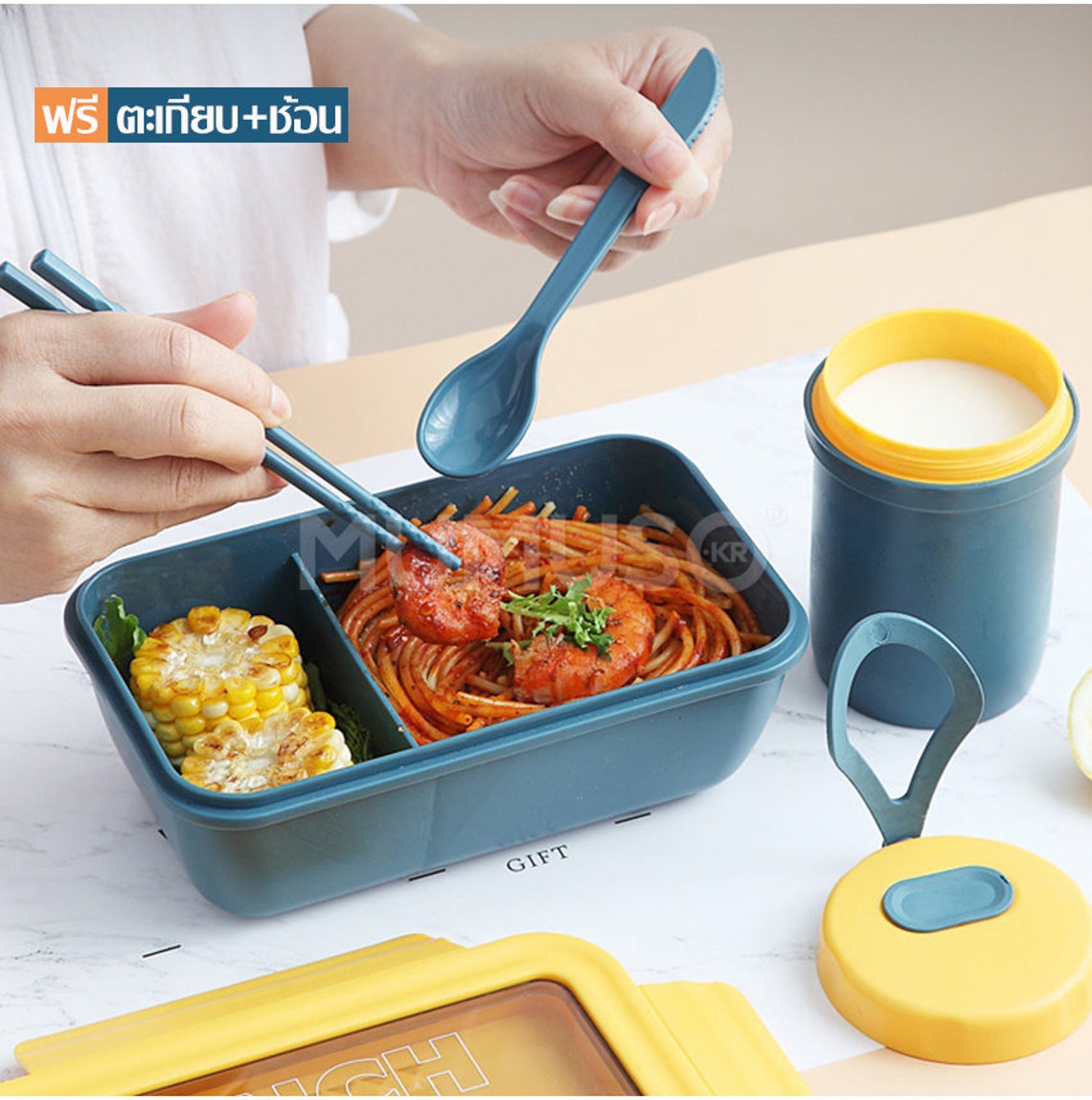 Kids lunchbox lunch box food box with spoon and chopsticks Etsy