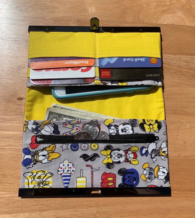 Disney Fabric Mickey Mouse Hand Wallet Disney Vacation Donald Duck