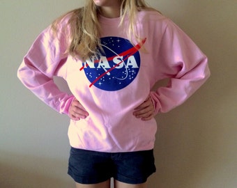 Pink NASA Meatball Sweatshirt by Space Shirts