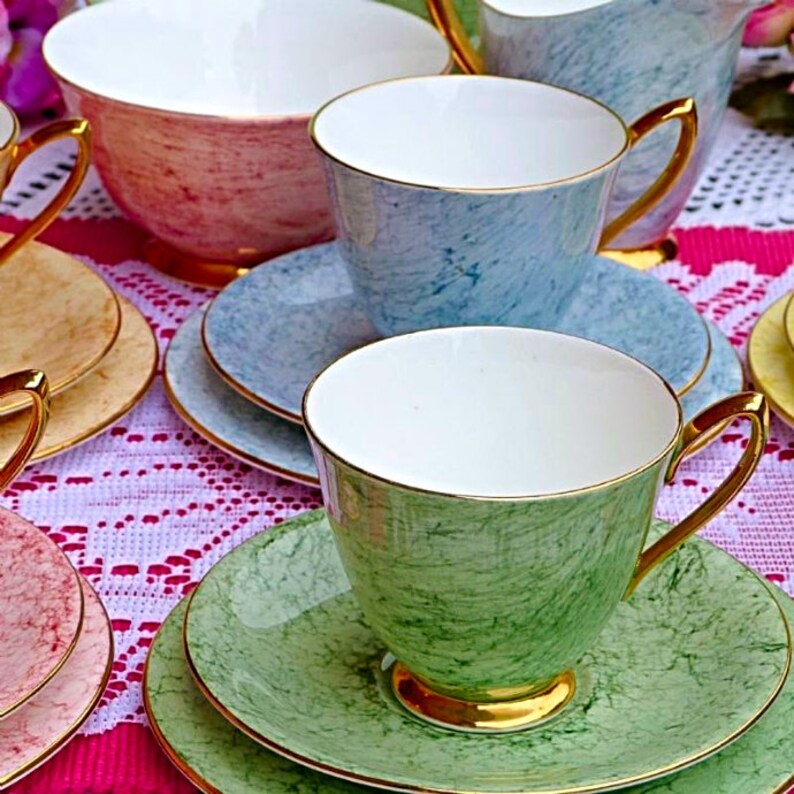 Royal Albert Gossamer Vintage Tea Set for Six. Superb Etsy UK