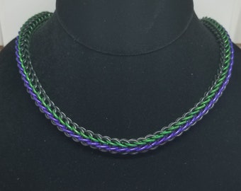 Purple/Green/Black Full Persian Necklace