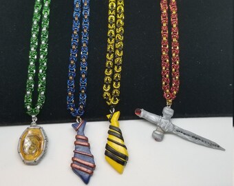 Hogwarts House Byzantine Charm Necklace