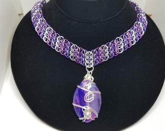 Royal Purple GSG Necklace with Pendant