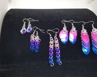 Bisexual Pride Earrings