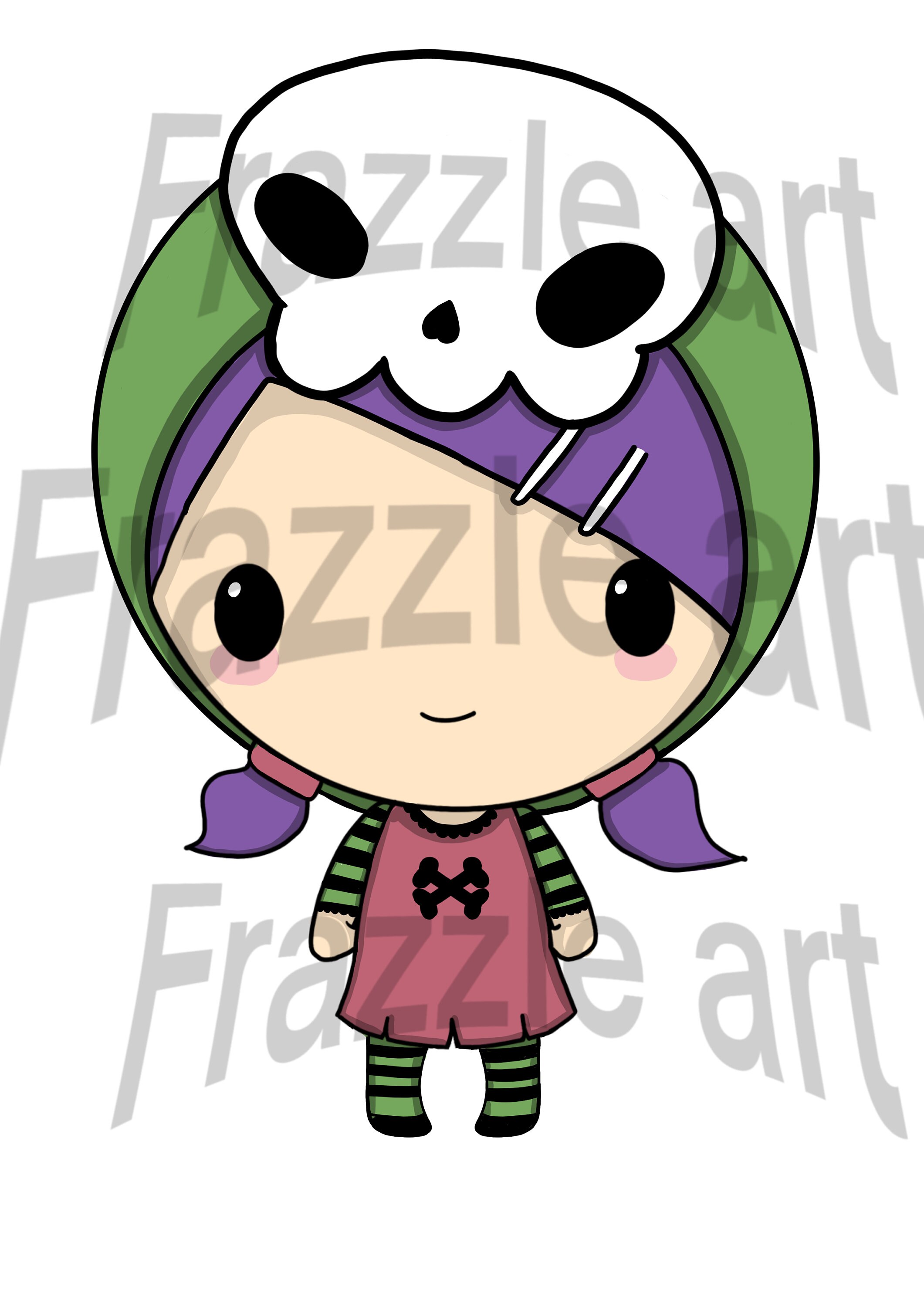 Gothic Cute Manga Kawaii Girl Digistamp - Etsy Gothic Cute Manga Kawaii Girl Digistamp - Etsy