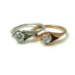 Calla Lily Diamond Engagement Ring image 3