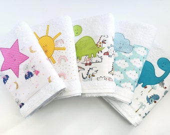 Asciugamani personalizzati per bambini, asciugamano asilo, asciugamani spugna da bagno