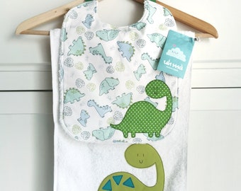 Dinosaur Nursery Set, Nursery Bag With Name, Bib With Elastic
