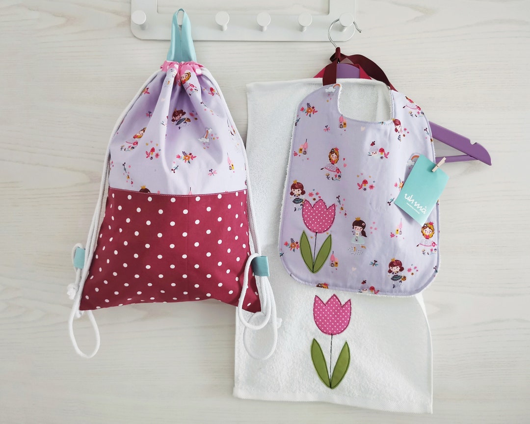 Set Asilo Fai Da Sacchetti Stoffa Asilo Nido SACCHETTO ASILO A