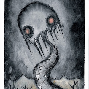 Scary Monster - Spooky Monster - Worm Monster - Worm Art - Weird Worm  Monster - Creepy Creature - Surrealistic Creature - Horror Creature - - Etsy