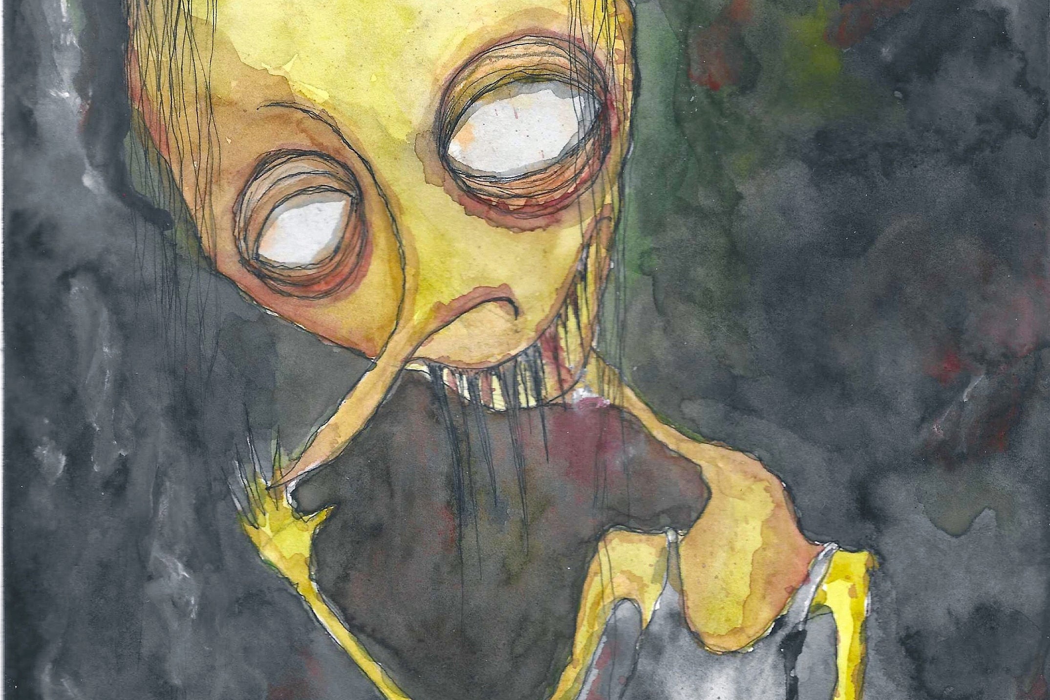 絵画 GHOST CRDP60% Spooky Ghost - Horror Ghost - Weird Art - Creepy Ghost Man