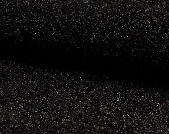 Étincelant Tinsel Lurex Tissu Stretch Metallic Glitter Lametta Shimmer Material 59 » ou 150cm de large - Noir