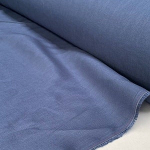 Soft Linen Fabric Material -  100% Linen for Home Decor, Curtains, Clothes - 140cm wide - Plain Navy Blue