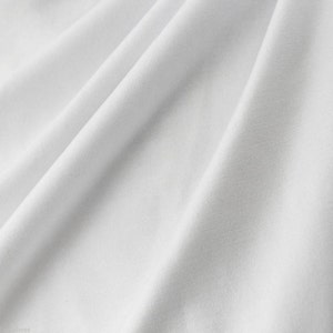 Plain White 100% Cotton Fabric Material - Curtains, Dress Making, Home Decor - 240cm Extra Wide